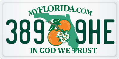 FL license plate 3899HE
