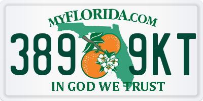 FL license plate 3899KT