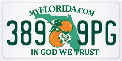 FL license plate 3899PG