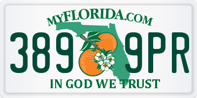 FL license plate 3899PR