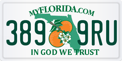 FL license plate 3899RU