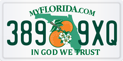 FL license plate 3899XQ