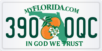 FL license plate 3900QC