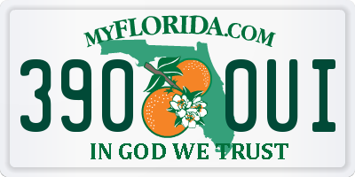 FL license plate 3900UI