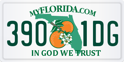 FL license plate 3901DG