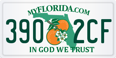 FL license plate 3902CF