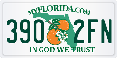 FL license plate 3902FN