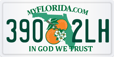 FL license plate 3902LH