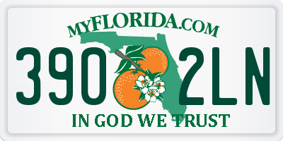 FL license plate 3902LN