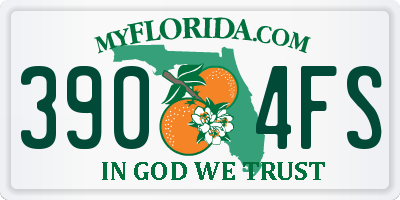 FL license plate 3904FS