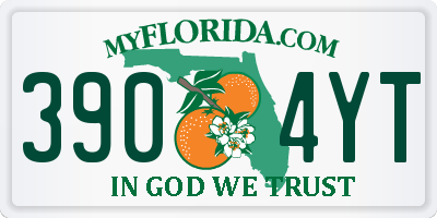 FL license plate 3904YT
