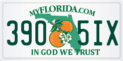 FL license plate 3905IX