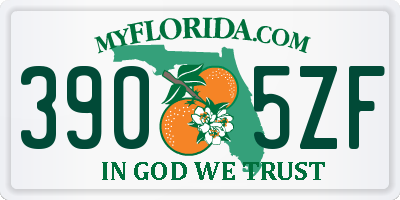 FL license plate 3905ZF
