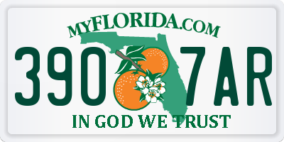 FL license plate 3907AR
