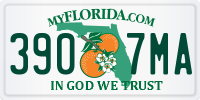 FL license plate 3907MA