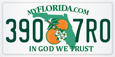 FL license plate 3907RO