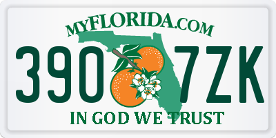FL license plate 3907ZK