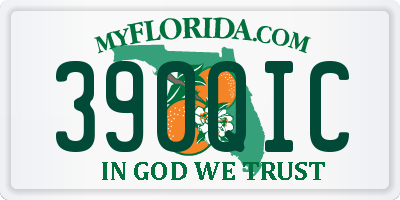 FL license plate 390QIC