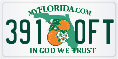 FL license plate 3910FT