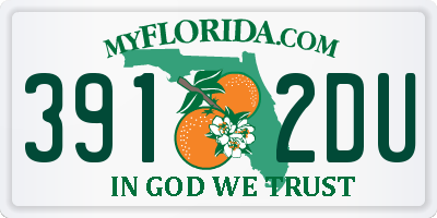 FL license plate 3912DU