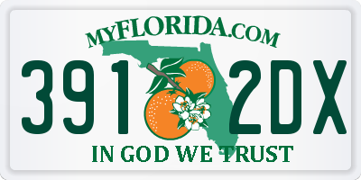 FL license plate 3912DX