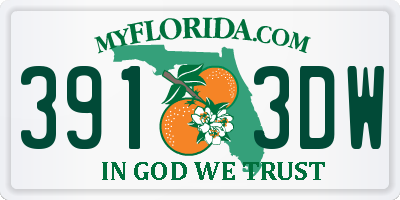 FL license plate 3913DW