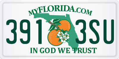 FL license plate 3913SU
