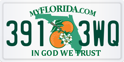 FL license plate 3913WQ