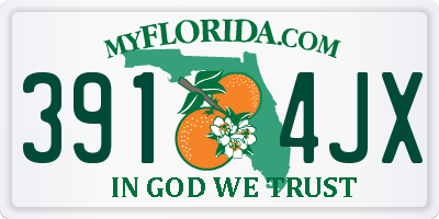 FL license plate 3914JX