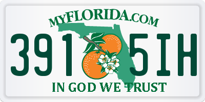 FL license plate 3915IH
