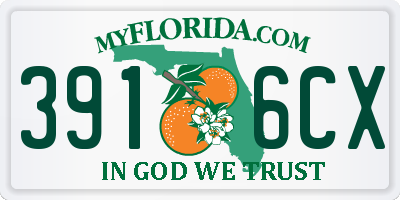 FL license plate 3916CX
