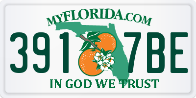 FL license plate 3917BE