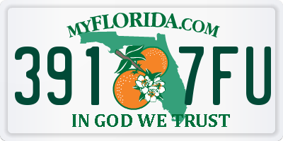 FL license plate 3917FU