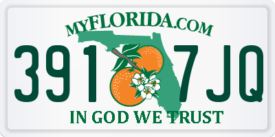 FL license plate 3917JQ