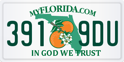 FL license plate 3919DU