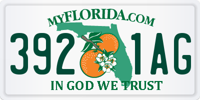 FL license plate 3921AG