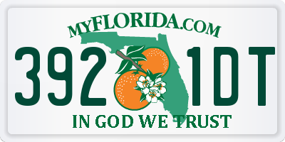 FL license plate 3921DT