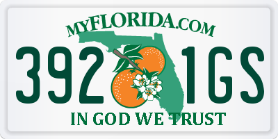 FL license plate 3921GS