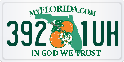 FL license plate 3921UH
