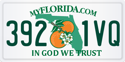 FL license plate 3921VQ