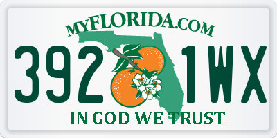 FL license plate 3921WX