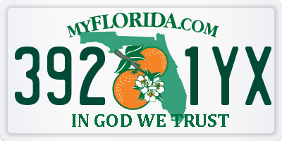 FL license plate 3921YX