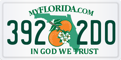 FL license plate 3922DO