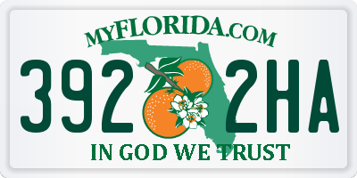 FL license plate 3922HA