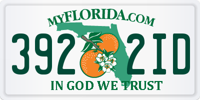FL license plate 3922ID