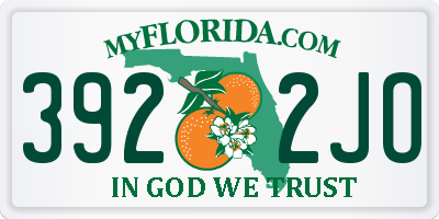 FL license plate 3922JO