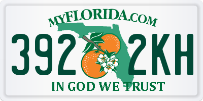 FL license plate 3922KH