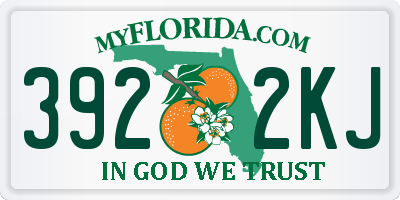 FL license plate 3922KJ
