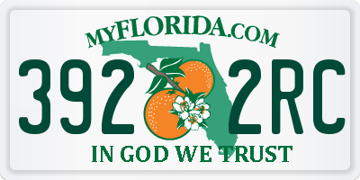 FL license plate 3922RC