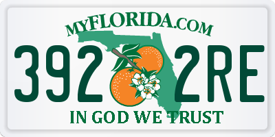 FL license plate 3922RE